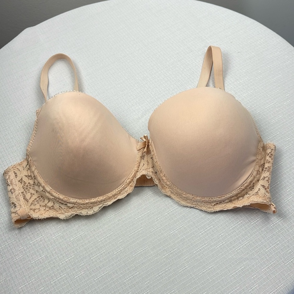 Rampage Intimates Beige Bra 38c Padded Bra, Lace